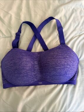 Victoria’s Secret VSX Heathered Violet Crossback Sports Bra 34D